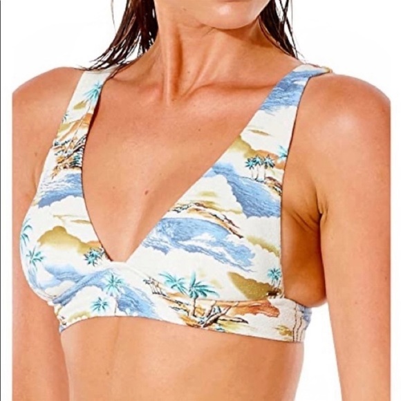 ☀️RIP CURL☀️ POSTCARDS DEEP V TOP POSTCARDS SKIMPY PANT BIKINI SET - Picture 6 of 16